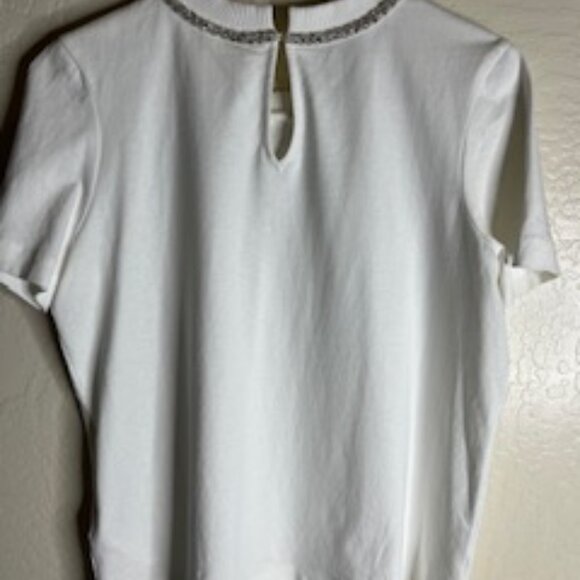 Maeve Short Sleeve Rhinestone Bow Tee - Picture 5 of 5